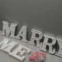 Roowest Marry Me Letters Light Proposal Decorations Set Includes 7 LED 6.3" x 5.5" Romantic Marry Me Sign and 1000 Rose Petals for Proposal Engagement Wedding Decor(White Light, Multicolor)