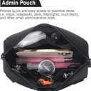 Tactical Admin Pouch Molle Vest Pouch, Premium Quality Nylon 1000d Materials, Multi-Purpose EDC Pouch Organizer (Black)