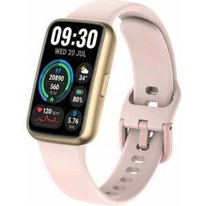 Fitness Tracker for Men & Women, 1.47” HD Smart Band, 24/7 Heart Rate & SpO2 Tracking, Sleep Monitor & Step Counter, 100+ Sports Modes, 3ATM Waterproof, Compatible with Android & iOS, Pink