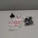 Geelin 42pcs Witch Theme Party Supplies Black Balloons Cake Topper Mini Balloons, Silver Plastic Crown and Black Women Witch Hat Fantasy Cake Decoration Balls for Birthday Cake Decoration