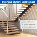 Muzata 42" Brushed Cable Railing Post Surface Mount Angle Drilled PS01 LA4L