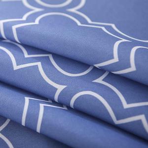 UFRIDAY Blue Square Tablecloth 52 x 52 Inch Spill Proof Grey Fabric Printed Table Cloth for Square Tables Waterproof Cloth Coffee Table Cover for Living Room