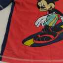 Disney Mickey Mouse Surfboard UPF 50+ Rash Guard Shirt & Swim Trunks Outfit Set Infant to Big Kid, Size: 10-12