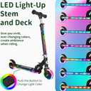 BELEEV V2 Scooters for Kids with Light-Up Wheels & Stem & Deck, 2 Wheel Folding Scooter for Girls Boys, 3 Adjustable Height, Non-Slip Pattern Deck, Lightweight Kick Scooter for Children Ages 3-12