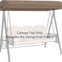 Porch Swing Canopy Replacement Top, Swing Chair Canopy Replacement for GT Porch Swing Model GCS00229C (Beige)