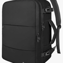 Taygeer Travel Laptop Backpack for Men Women, Airplane Approved Travel Backpack Suitcase with Usb Charging Port, Lightweight College 35l Luggage Bag 15.6inch Laptop Mochila Gifts for Business,Black