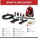 Atrix Red Lil Portable Canister Vacuum Cleaner Premium Bundle with Extra Filters, Lightweight, 3-Stage HEPA Filtration, 2-Quart Bag, Variable Speed 1200W Motor, 16.5 Auto-Retract Cord & Tools