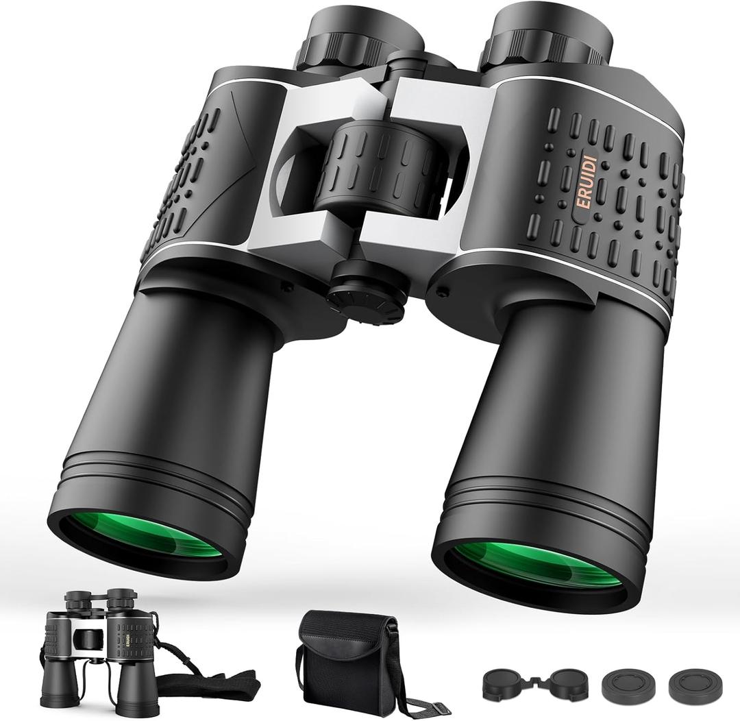 20x52 Binoculars for Adults High Powered - ERUIDI Bird Watching Binoculars with Long Range View for Cruise Ship Hunting Travel Stargazing Sports (black)