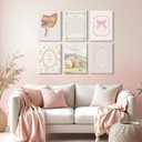 Christian Nursery Wall Art Bible Verse Canvas Wall Decor Pink Vintage Girls Nursery Poster Scripture Floral Bow Print Coquette Room Decor Pictures Jesus Artwork for Bedroom 8x10x6 Inch Wrapped Canvas