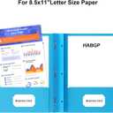 4 x HABGP 4 Pack Two Pocket Folder with Prongs, 2 Color Paper Folders with Pockets and Business Card Holder, Folders with Pocket Fit Letter Size, Organizing Papers in School, Office & Business Red & Blue