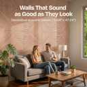 XL Acoustic Wall Panels 6-Pack Decorative Acoustic Panels High Density Sound Absorbing Wall Art 70.86X47.24 Inches with Self-adhesive for Studio Home and Office - Oak Wood Finish
