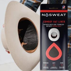 Cowboy Hat Sweat Liner & Riding Helmet Liner - Made in The USA - NoSweat - 3 | 6 | 12 | 25 | 50 Pack