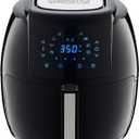 GoWISE USA GW22731 5.8-Quarts 8-in-1 Electric Air Fryer XL + 50 Recipes for your Air Fryer Book (Black), 5.8-QT