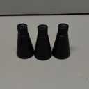 Mega Handles Reed Diffuser Sets (50ml) - 3 Pack White Flower Scent Bathroom Diffuser, Elegant Reed Diffuser for Shelf Decor, Decorative Air Freshener for Large Rooms - Matte Black