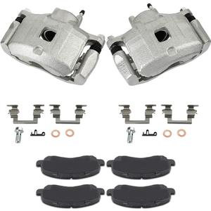 SCITOO Front Left & Right Brake Kit [4] Brake Pads [2] Brake Disc Calipers w/Bracket Compatible With 2007-2012 for Dodge for Caliber
