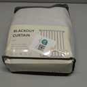 INOVADAY 100% Blackout Curtains for Bedroom, Black Out Curtains 84 Inch Long, Clip Rings Linen Blackout Drapes, Thermal Insulated Room Darkening for Living Room, 2 Panels - Beige,W50xL84