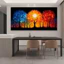 Canvas Art Wall Decor Large Abstract Wall Art Pictures For Living Room Tree Of Life Wall Art Artwork for Walls Modern Colorfu Wall Art Canvas Prints Home Bedroom Office Wall Decoration 29" X 58"