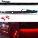 NJSBYL Corvette C7 LED Bumper Reflector Lights for 2014-2019 Chevy Corvette C7 Rear Turn Signal Lamps Red LED Tail Brake Rear Fog Lamps Reflector Light Kit OEM Replacement Smoked Lens