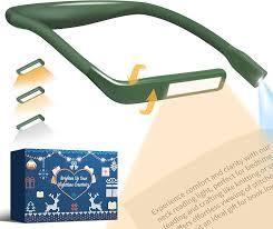 Neck Reading Light, Book Light for Reading in Bed, Eye-friendly Wide Reading Lamp, Bendable Arms & 2 Bright Lights, Rechargeable Booklight Stepless Dimming, Book Lover Gift Knit Crochet Craft