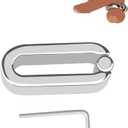 Stainless Steel Scrotum Pendant Ball Stretcher Testicles Weight Testicle Stretching Weight Enhancer Ring Metal Device Sex Toys Cock Lock Oval Ring for Men