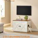 Feandrea Cat Litter Box Enclosure, Litter Box Furniture Hidden, Indoor Cat House, End Table, 27.6 x 19.7 x 19.7 Inches, Rustic White and Honey Brown UPCL022K02
