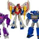 Transformers Decepticon Commander 3-Pack of 5-Inch Robot Action Figures for Boys and Girls, Starscream, Shockwave & Soundwave, Interactive Toys for Kids Ages 6 and Up