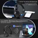 Bluetooth Headset for Truck Drivers, Single Ear Wireless Headphones with Mic Noise Cancelling, Mute Button, Hands-Free, 60H Playtime for Call Center, Office, Cell Phone