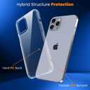 2 x DEERLAMN Clear Case for iPhone 12 Pro Max 6.7-Inch, [Not Yellowing] [Anti-Scratch] 8ft Multi-Drop Protection Slim Clear Phone Case with Shockproof Bumper, Clear