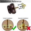 Maricome 2 Inch Wood Furniture Feet Set of 4 Replacement Bun Feet Predrilled M8 Bolt Small Round Furniture Legs for Sofa Couch Ottoman Screw in