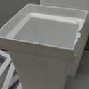 Flower Display Stand with Buckets Wedding Flower Cart with Wheels, White Flower Pot Stand, Moving Florist Bouquet Shelf for Weddings Party Bridal Shower Event Patio Garden Living Room Decor