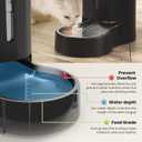 CZPET Dog Water Bowl Dispenser 8L, Wider Mouth & Upgraded Brush for Easy Cleaning Automatic Cat Gravity Refilling Waterer with Removable Stainless Steel Bowl, Large Drinking Area for Multi-Pet (Black)