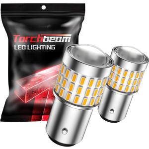  1157 Amber LED Car Bulbs, 2pcs - Full Brightness, Ultra Bright, Wide Application, Long Lifespan, Easy Installation