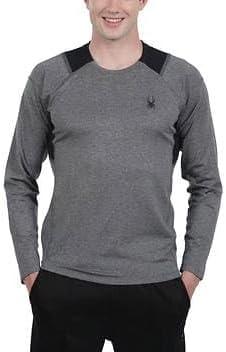 Spyder Active Mens Long Sleeve Shirt (Large, Gray)