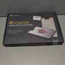 2 in 1 Pure Titanium Cutting Boards for Kitchen Non Toxic Chopping Board with Handle Large Big Small Kitchen Meat Butcher Block Not Stainless Steel Wood Bamboo Plastic Silicone Acrylic Teak Sink (Gray/Beige)