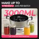 Automatic Jam and Jelly Maker 1000W, 2L Per Batch (4 x 16OZ), Electric Pot Stirrer Machine for Homemade Fruit Jam, Jelly & Sauce, Non-Stick Self Stirring Pot, BPA-Free, Replace ball fresh Jam Maker