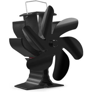 HIDALIFE Wood Stove Fan, Fireplace Heat Powered Fan with Bracket Compatible for Heater,Thermal Stove Blower for Gas Pellet Wood Burner-6 Blades