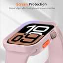 Rugged Case Compatible with Apple Watch Case 46mm Series 11/10, Soft Flexible TPU Shockproof Protective Bumper Cover for iWatch 46mm, Pink