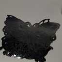 Yeaqee 24 Pcs Large Butterfly Party Decoration 3D Butterflies Wall Decor Set 2 Sizes 3 Styles Large Stickers for Birthday Baby Shower Nursery Bedroom Wedding Decor Cutouts (Black)