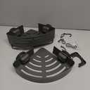 Voldra Corner Shower Caddy Suction Cup, 2 Pack Corner Shower Shelves No Drilling, Aluminum Upgrade Suction Cup Shower Organizer with Towel Bar & Hooks Removable Bathroom Storage Rack (Gray)