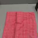 Homaxy 100% Cotton Terry Kitchen Towels(Rose Red, 13 x 28 inches), Checkered Designed, Soft and Super Absorbent Dish Towels, 4 Pack