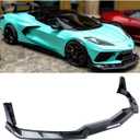 7Pcs Front Lip Compatible with 2020-2025 Chevy Corvette C8 Z51, Bumper Air Dam Lower Chin Splitter Protection Body Kit Fits for 2020 2021 2022 2023 2024 2025 (Carbon Fiber Pattern)