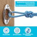 2PCS Curved Oval Rope Eyes with Screws Oval Shaped Curved Durable Hardware for Boats Decks and Outdoor Use Strong Rope Anchors for Secure Mounting