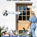 TEEHO TE001K Keyless Entry Door Lock with Handle, Electronic Keypad Deadbolt with 2 Knobs, High-Security Front Door Handle Set for Home & Rental, Smart Auto-Locking, Easy Install, Oil-Rubbed Bronze