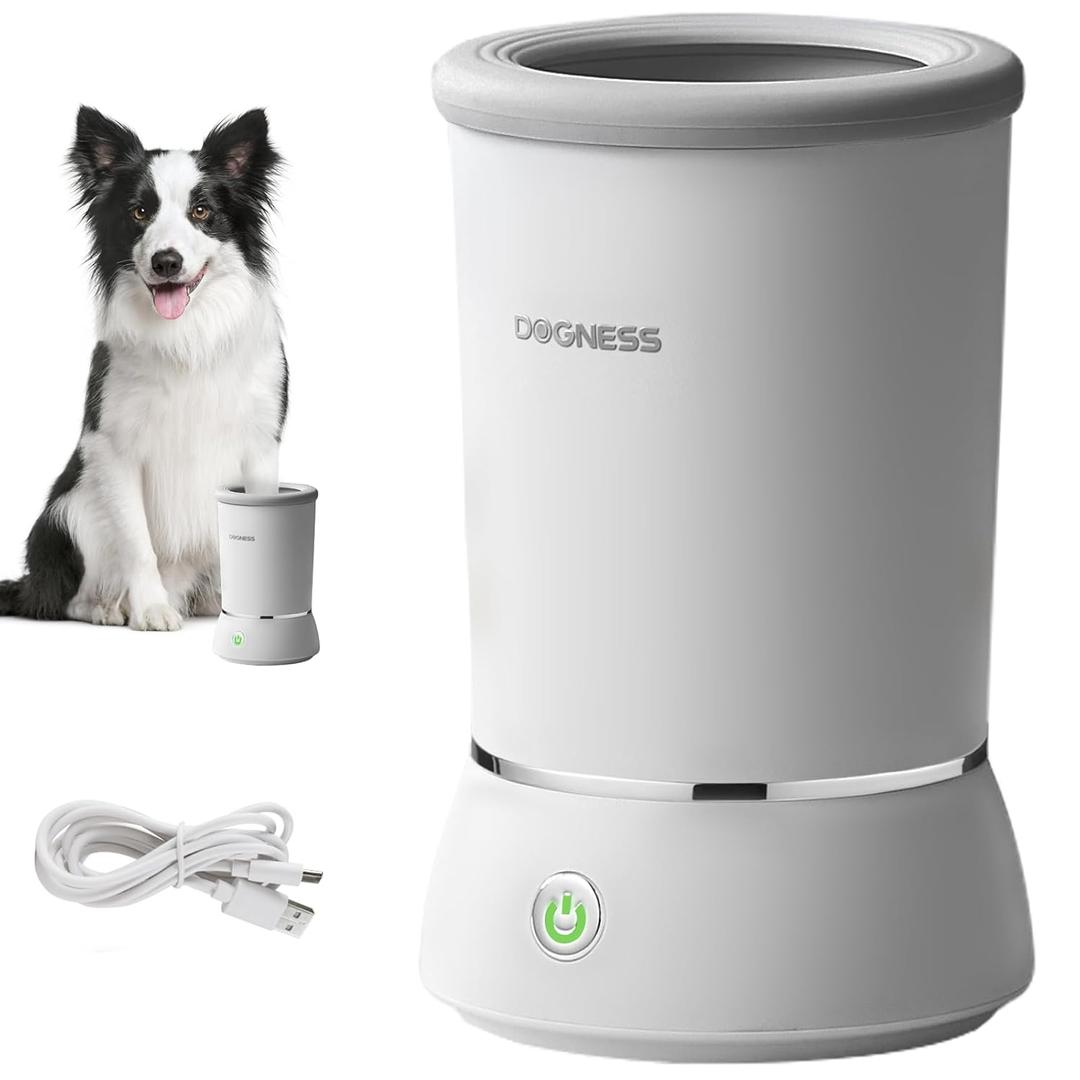 DOGNESS W01 Automatic Dog Paw Cleaner for Small to Medium Dogs (White)