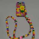Flower with Lanyard Neck Strap Silicone Phone Case for iPhone 17, 16, 15, 14, 13, 12 Series, Crossbody Case with Lanyard and Wristband Kickstand (Sunflower,for iPhone 17 Pro)