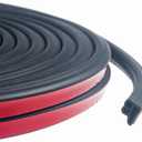 Universal Car Weather Stripping, Self-Adhesive Auto Door Rubber Seal Strip, Engine & Window Noise Insulation (47/100" x 2/5" x 33 Feet)