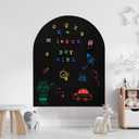 Large 44x35 Inches Magnetic Wall Decal for Kids – Upgraded Strong Adhesive, Thickened Iron Layer, Self-Adhesive Magnetic Chalkboard for Wall, Wallpaper for Home Decor & Kids Playroom (Black)