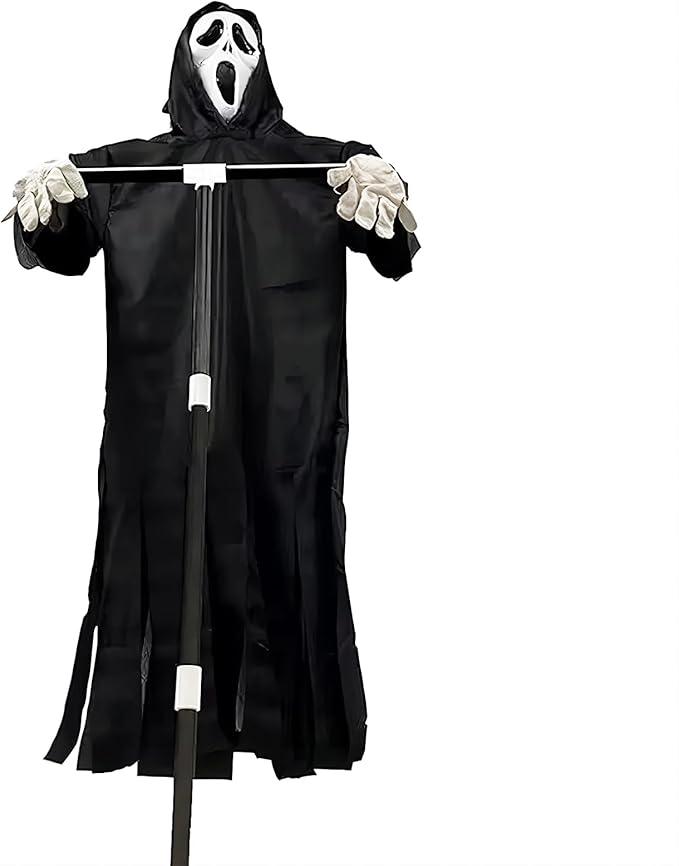 Halloween Scary Ghost, Scarecrow Screaming Death Ghost Flying Decoration for Outdoor, Garden, Porch,Yard, Cosplay Party etc. (ONLY for Adult)