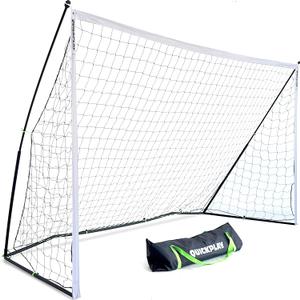 QUICKPLAY Kickster Soccer Goal Range Ultra Portable | Quick and Easy Set Up | Includes Net and Carry Bag| Backyard Soccer Net for Kids & Adults [Single Goal], Size: 12 x 6'
