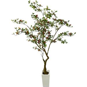 7ft Artificial Gardenia Tree for Indoor & Outdoor Dcor - Lifelike Foliage, Eco-Friendly Design, Sturdy Base - Perfect for Patio, Living Room, or Rustic Garden Themes
